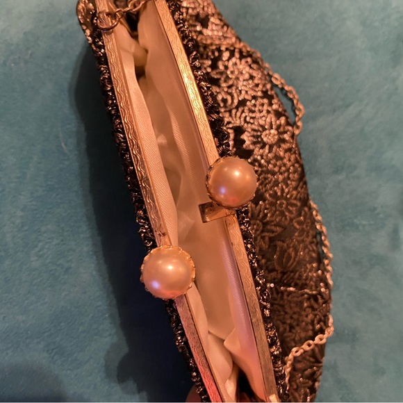 Vintage 1940’s Made in France for Eaton’s of Canada Brocade Evening Purse - Picture 4 of 5